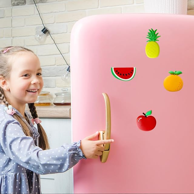 Foto 4 de 7 de Cossaot 10 Piezas Imanes Nevera Niños, Refrigeradores de Frutas, Creativas Pegan Imanes