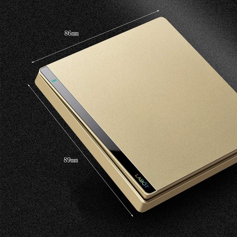 Włącznik ścienny, Wewnętrzne przełączniki oświetlenia ściennego ze wskaźnikiem fluorescencyjnym, 86x89mm, typu gang i way(4 Gang 1 Way)