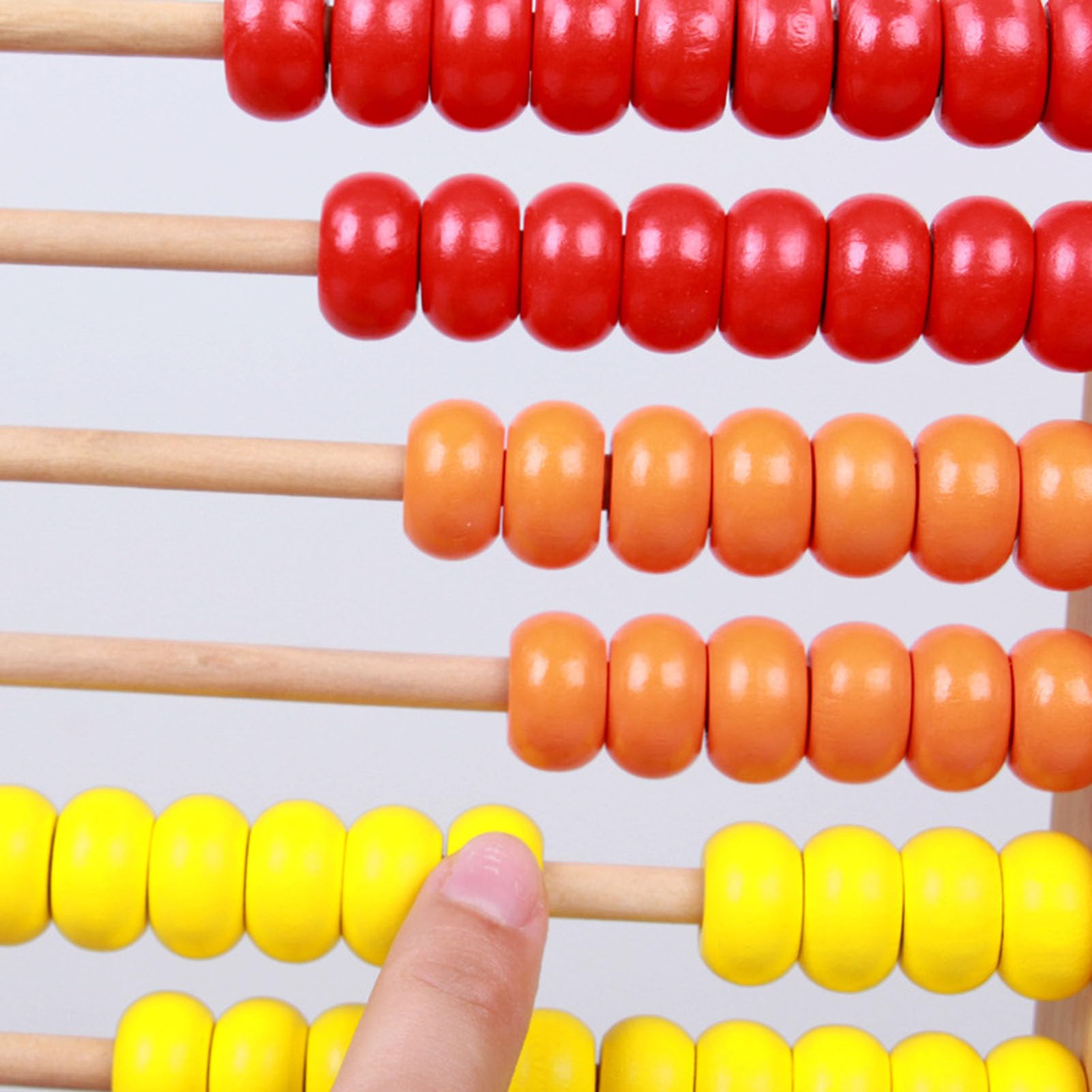 Ábaco de Cuentas de Madera Montessori arcoíris