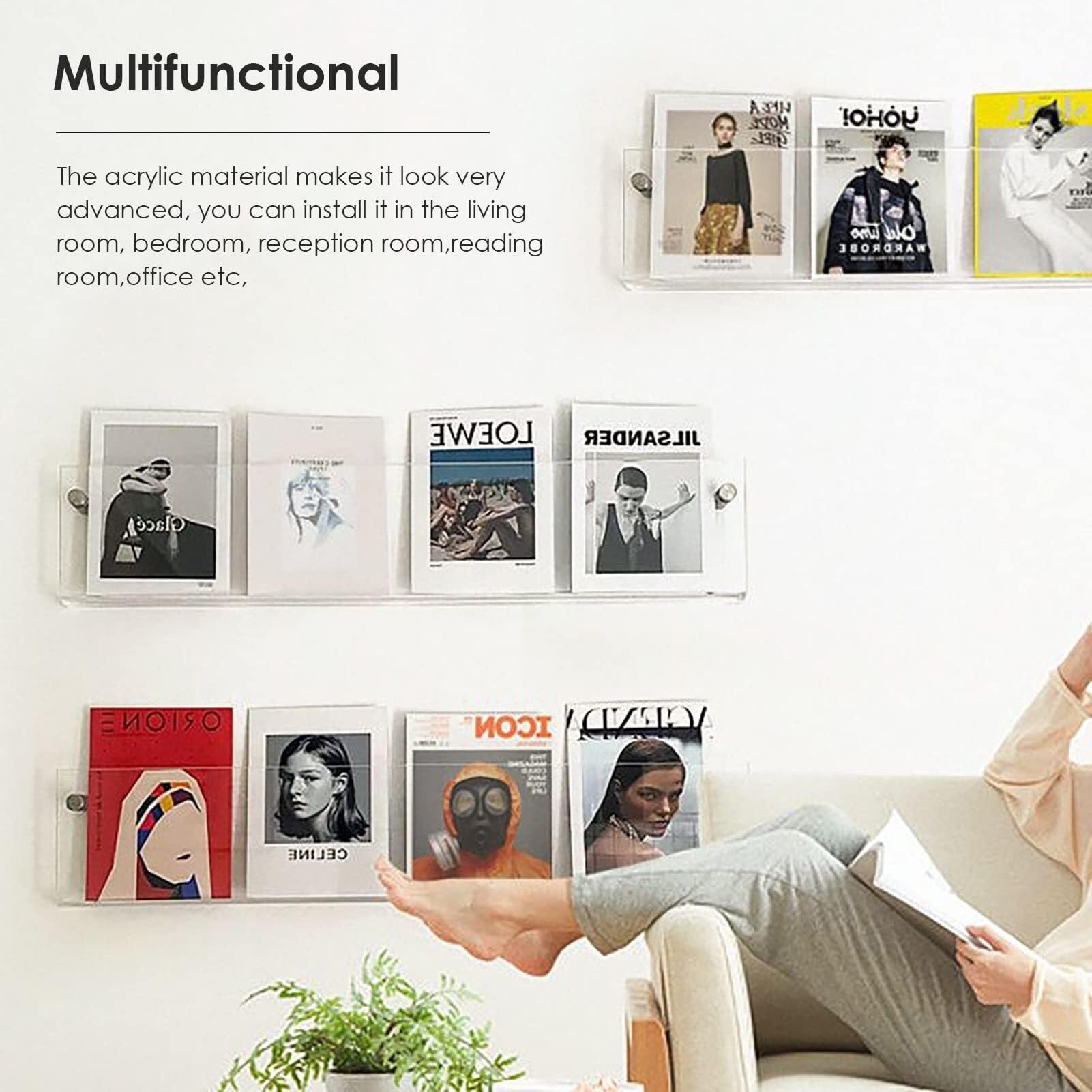 Porte-revues Présentoir Littérature Catalogues Brochures 3 Niveaux