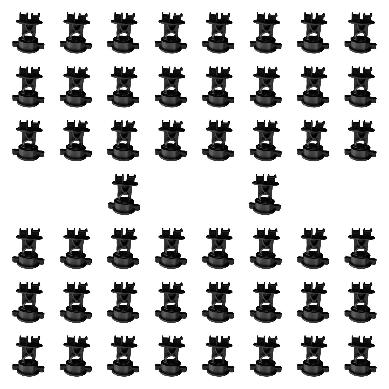 MagiDeal 50x Isolatori per recinti elettrici Clip di Fissaggio per Cavi Clip Facili da installare Clip per recinti Fai da Te per recinti per allevamenti di, Nero
