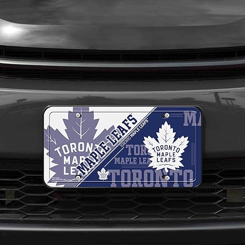 Miniatura 2 de Rico Industries NHL Toronto Maple Leafs - Etiqueta de metal dividida para automóvil, 8.5 x 11 pulgadas, ideal para camionescochesSUV