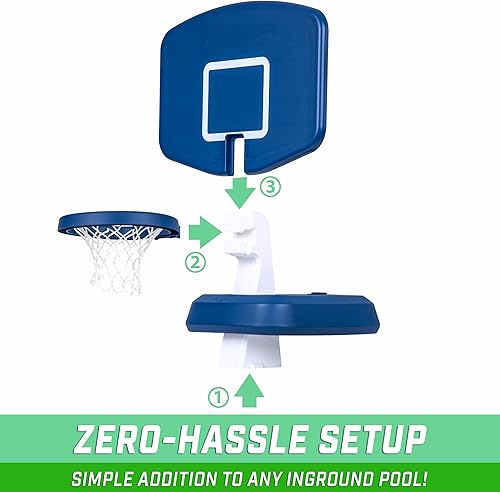 Miniatura 6 de GoSports Splash Hoop Classic - Juego de baloncesto para piscina, color azul