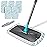 MASTERTOP Microfiber Flat Mop, Extra Large Surface Dust Mop with 5 Wet & Dry Reusable Pads, Hardwood Mops with Telescopic Handle for Laminate, Tile, Vinyl Floor Cleaning, 1 Cleaning Scraper
