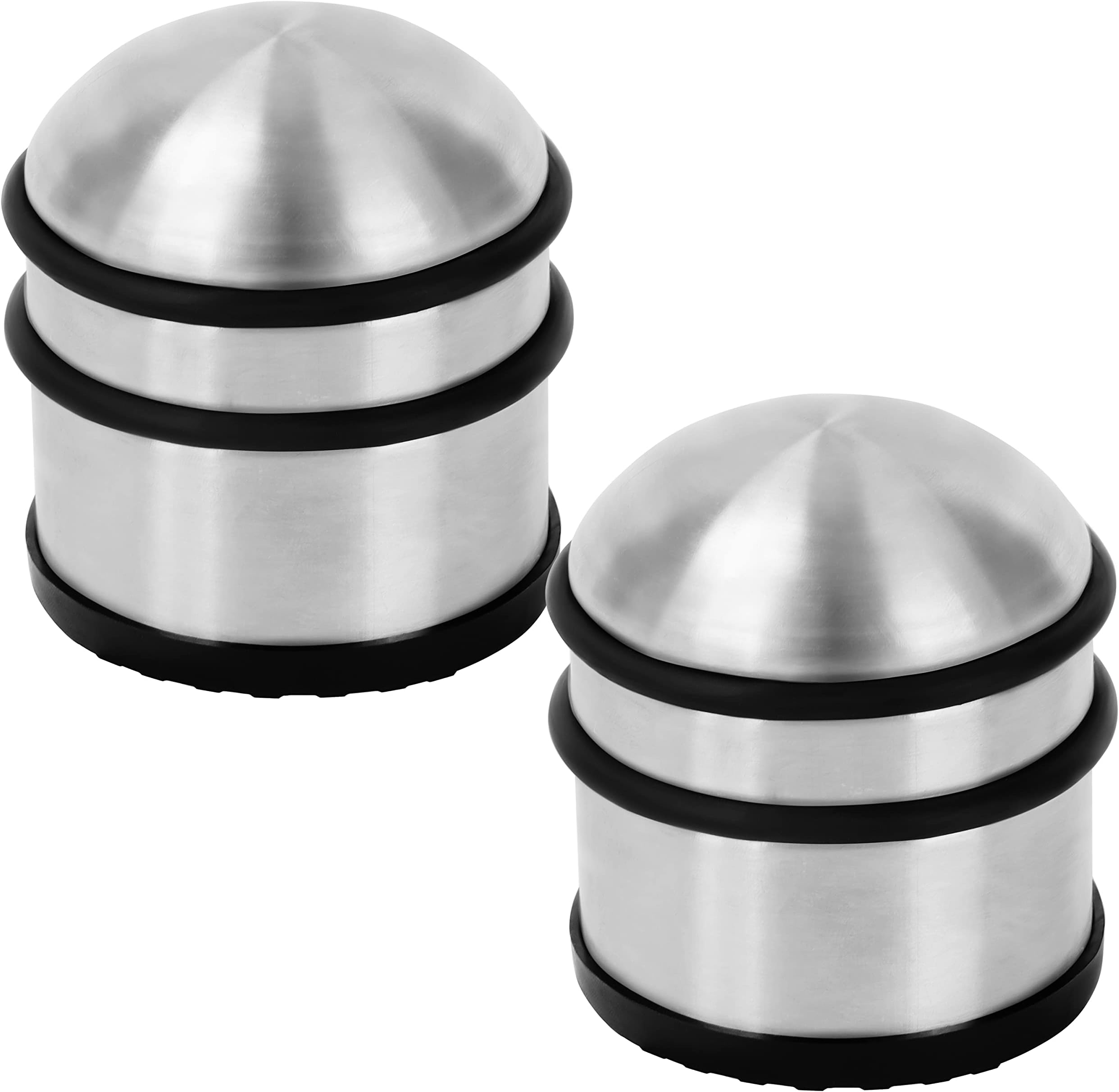 Belle Vous Metal Door Stoppers (2 Pack) Heavy Duty Floor Door Stop