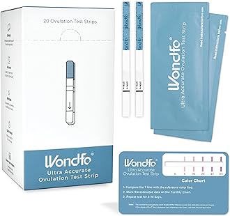 Wondfo Ultra Accurate Ovulation Test Strips -Ovulation Urine Tests with Numerical Result, Fertility Cycle Monitoring- 20 LH Test