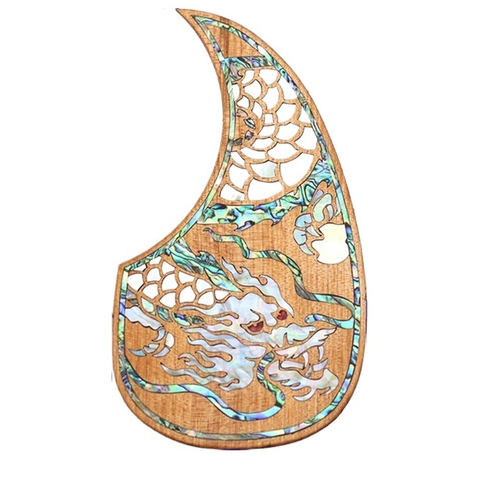 Profesjonalny Pickguard Do Gitary Akustycznej Gitara Z Litego Drewna Inkrustowana Kolorowymi Muszlami Solidny Drewniany Ochraniacz Dłoni Tylna Część Gitary Pickguard(U)