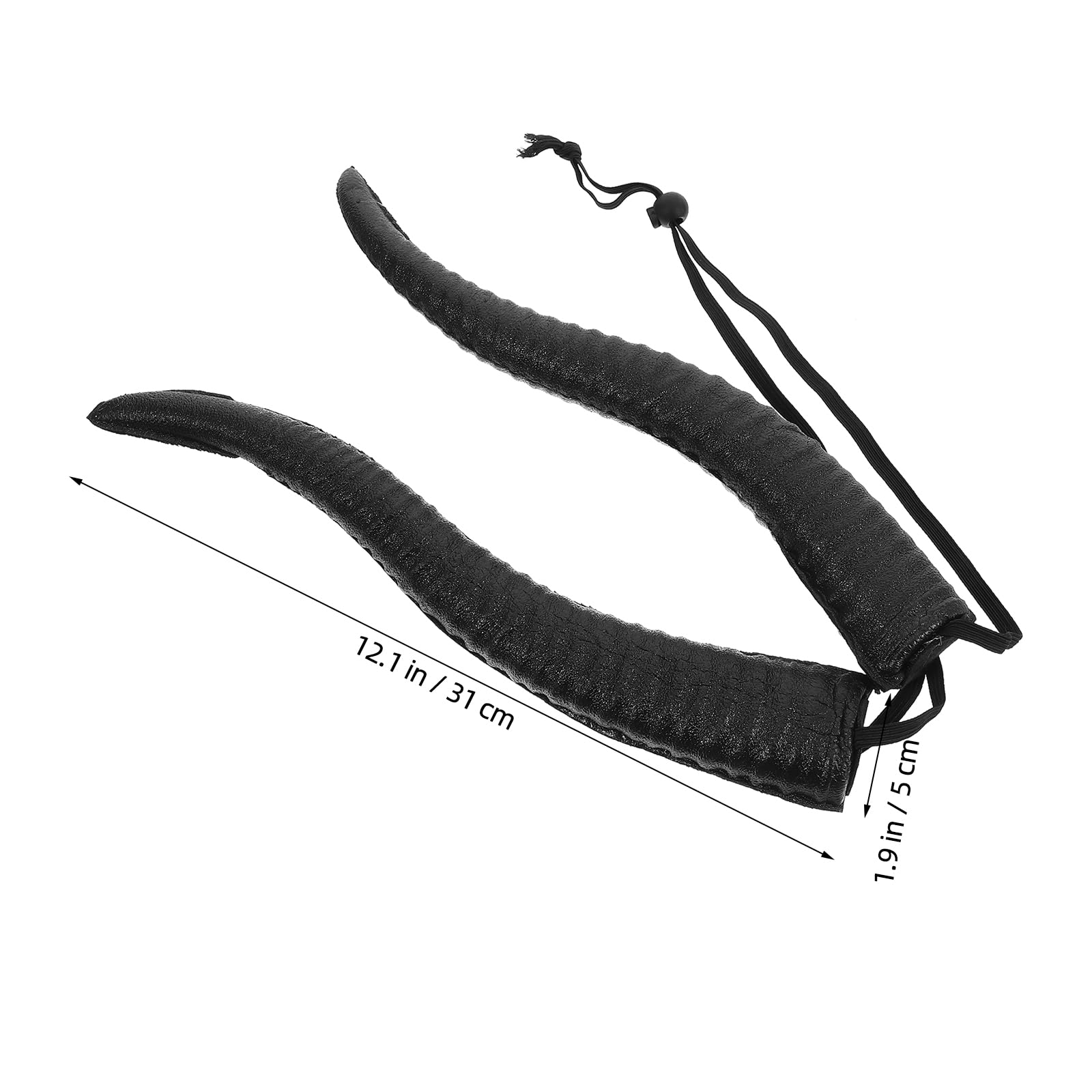 Toyvian Adjustable Sheep Horn Headband Black Halloween Horns Costume Headwear for Cosplay Party, Picture 1, 31*5CM - Image 2