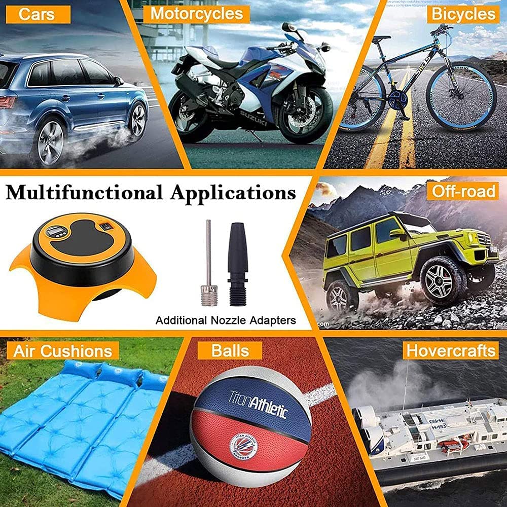 Gonfiatore Pneumatici Digitale per Auto, Compressore d'Aria Domestico, Gonfiatore Portatile per Pneumatici, Compressore d'Aria per Gonfiabili Batteria Ricaricabile