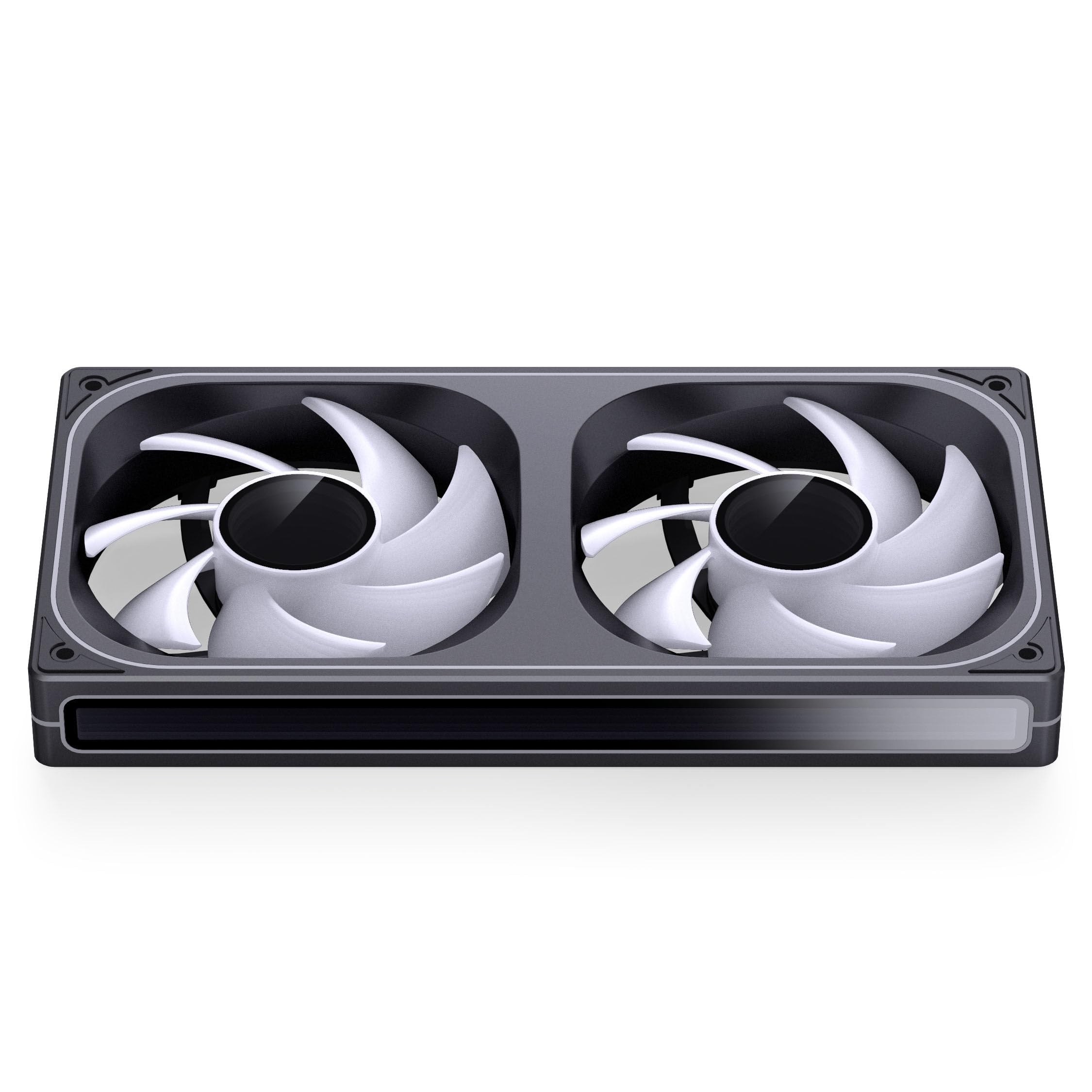 Jonsbo ZB-240 Ventilateur de boîtier ARGB PWM 240 mm avec design à cadre unique et effet miroir infini Noir