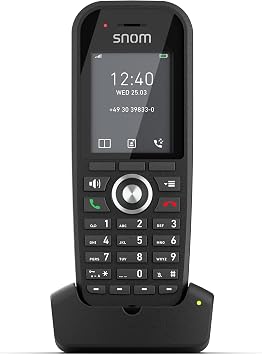 Snom M30 IP DECT Handset, Multicell Compatible, Illuminated Keyboard, B. Hold or Forward, 22 Hours Talk/2 Weeks Standby Time, Black, 00004607