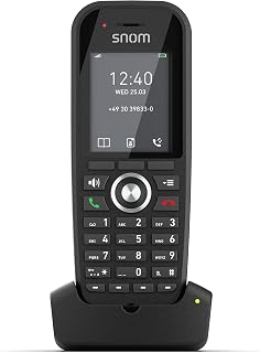 Snom M30 IP DECT Mobilteil Multizell kompatibel, Beleuchtete Tastatur.B. Halten oder Weiterleiten,22 Stunden Sprech/2 Wochen Standby-Zeit, 3 Jahre Herstellergarantie, Schwarz, 00004607