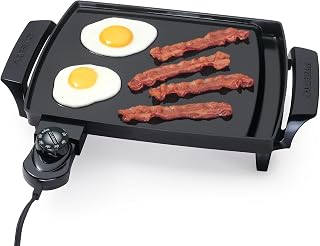 Presto 07211 Liddle Griddle - Compact 8.5x10.5 Inch PFAS-Free Nonstick Electric Griddle for 1-2 Servings