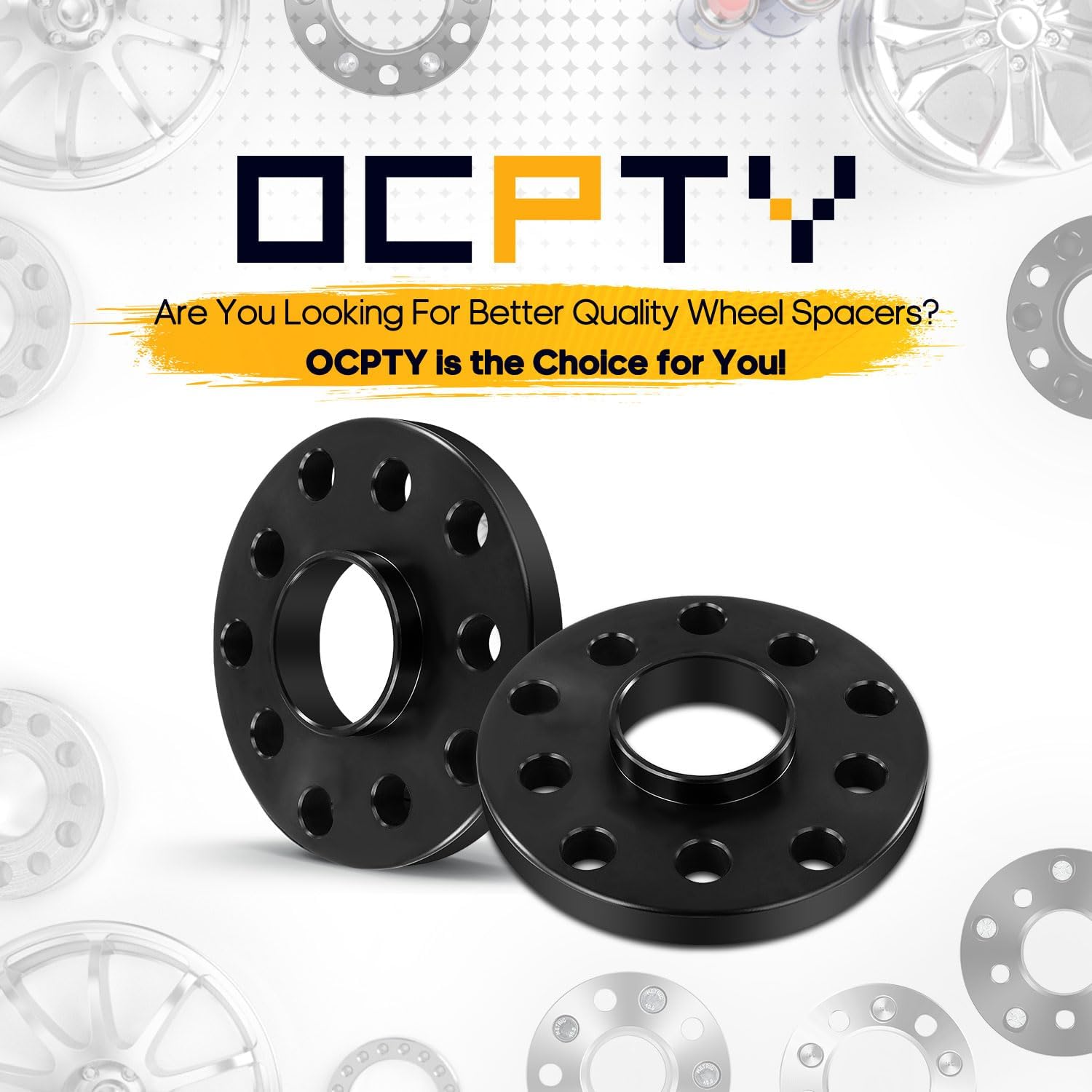 OCPTY 2PCS 5X100 & 5x112 to 5X100 & 5x112 Wheel Spacers 15mm 14x1.5 Studs 57.1mm Hub Bore Forged Hub Centric Wheel Spacers Lug fit for A3 for A4 for A6 for A8 for allroad for Beetle for CC