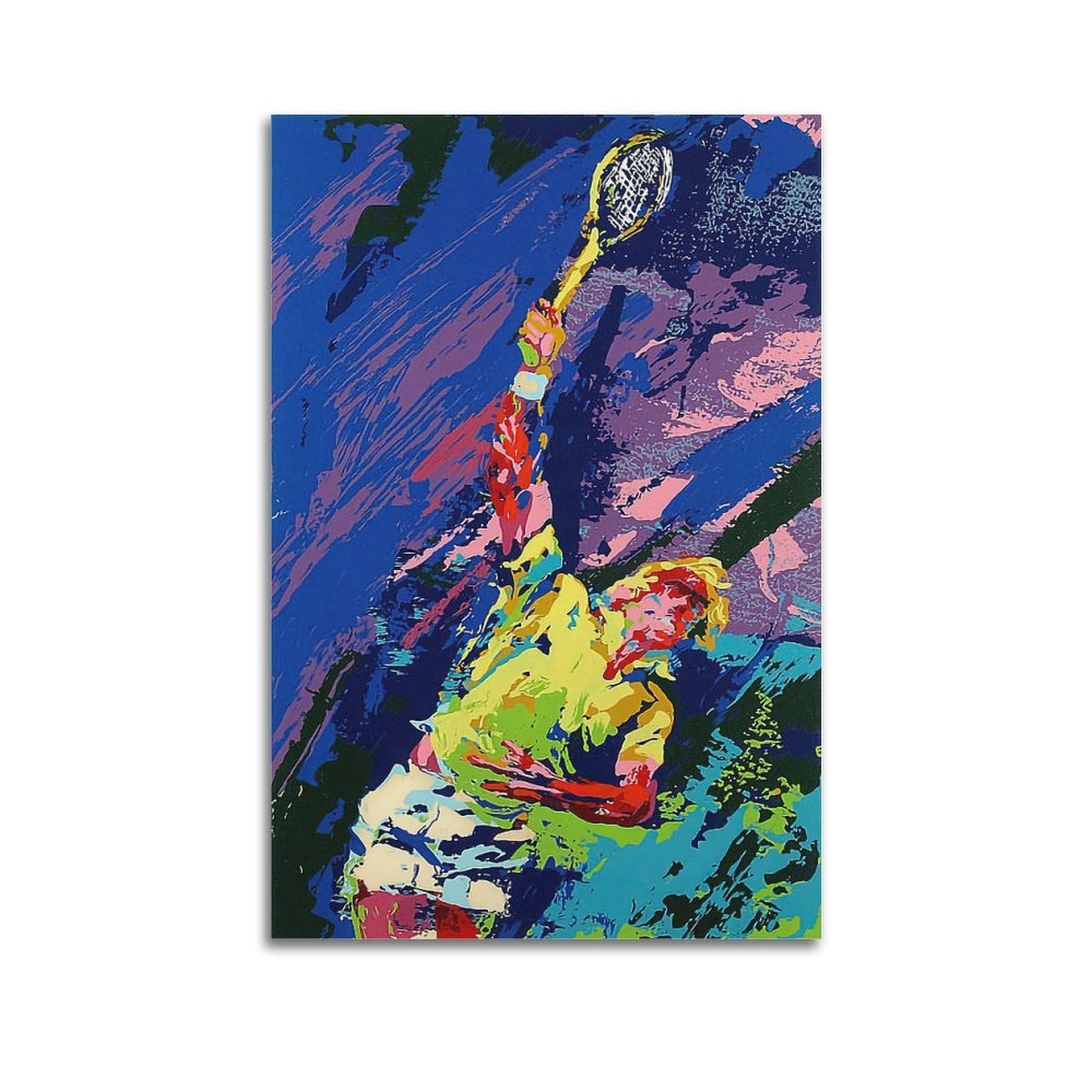 OKAHYS Abstract Watercolor Tennis Artwork Poster Decorative Painting Canvas Wall Artworks Picture 20x30inch(50x75cm)