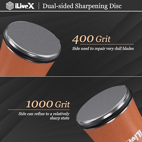 Miniatura 3 de Afilador de Cuchillos - Kit de afilado de cuchillos de cocina y bolsillo con piedra de afilar - Afilador de Cuchillos - Afilador de Cuchillos -
