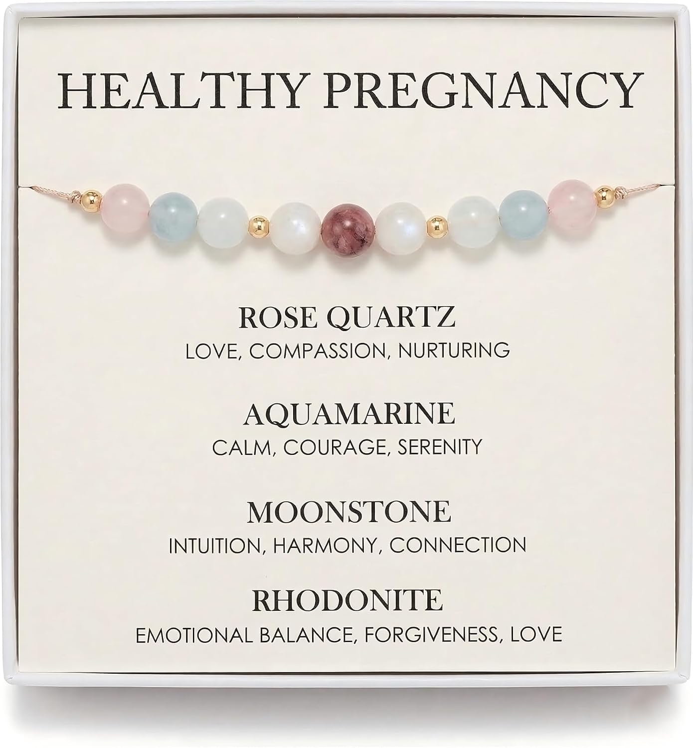 BVB Pregnancy Must Haves Moonstone Mama Bracelet - First Time Mom Gifts for Expecting Mom - Jewelry for Baby Announcement, Gender Reveal Ideas & First Mothers Day - Pregnancy Gifts for Mother to Be
