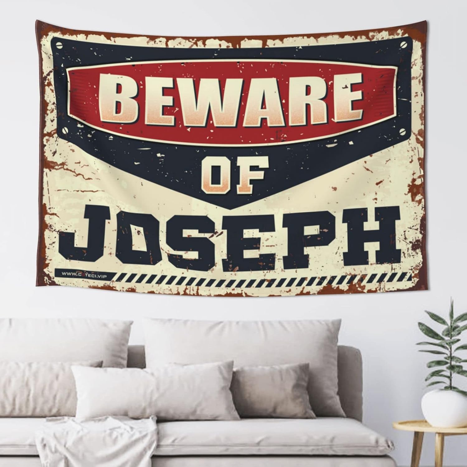 Home Decor Men Beware Of Joseph Tapestry Tapsterys Wall Large Tapestry(75X100CM)