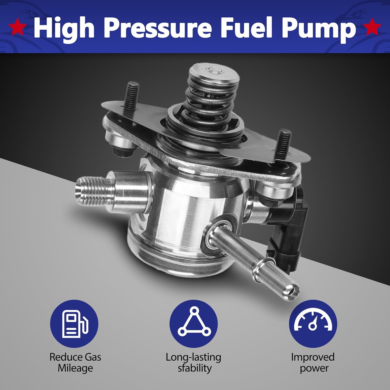 High Pressure Fuel Pump EP1028, 2.4L Compatible with 2010-2017 Chevrolet Equinox Malibu Impala, GMC Terrain, Buick LaCrosse Verano Regal