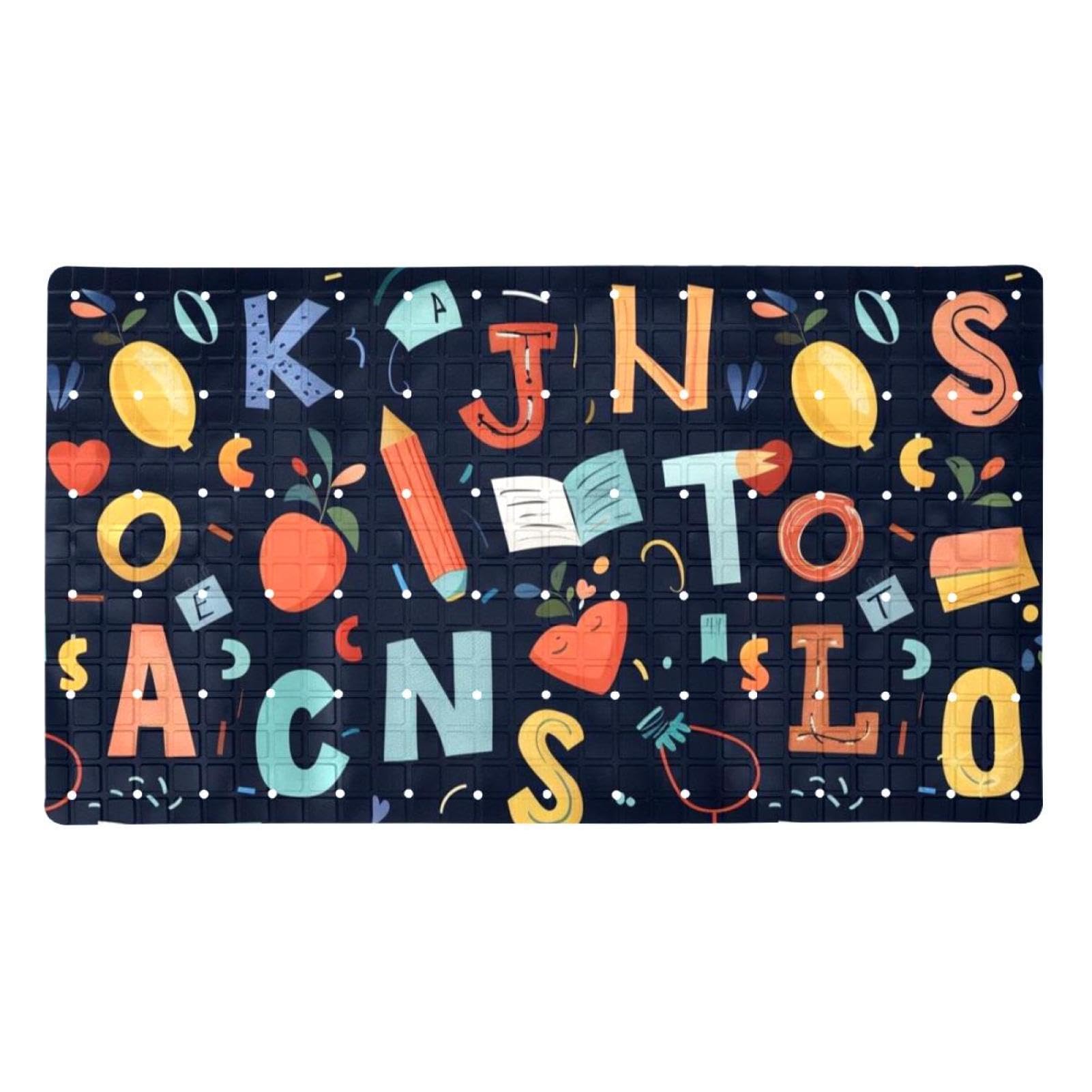 Tapis de bain alphabet séchage rapide et ultra absorbant