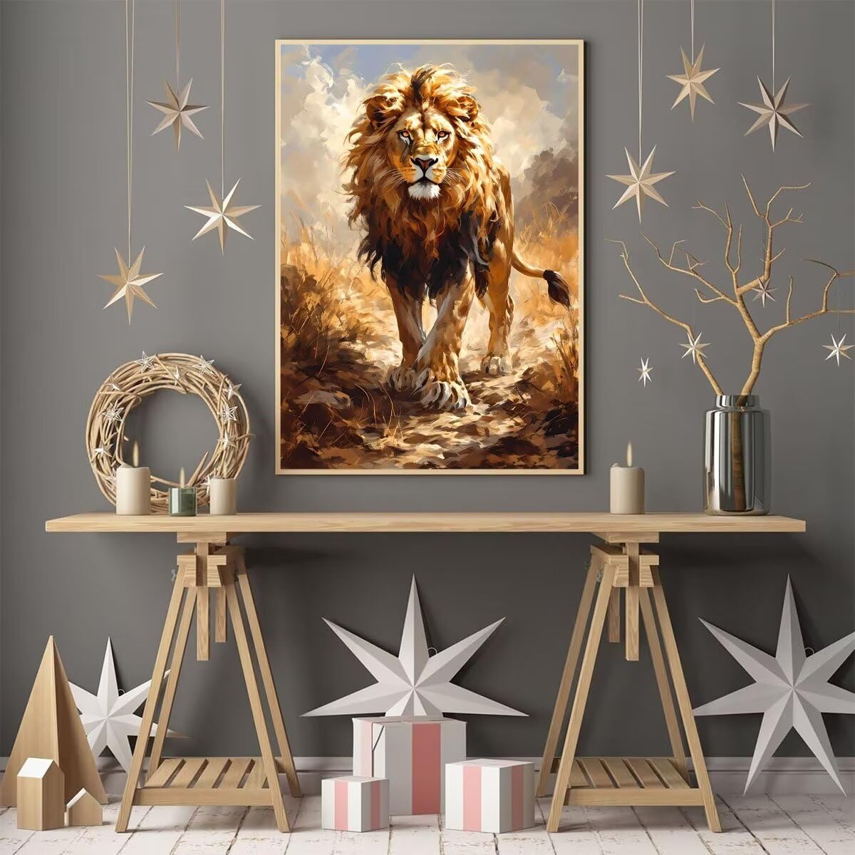 Malen Nach Zahlen Jesus Christus / Löwe Von Juda – Leinwand 40x50 Cm Für Erwachsene & Anfänger