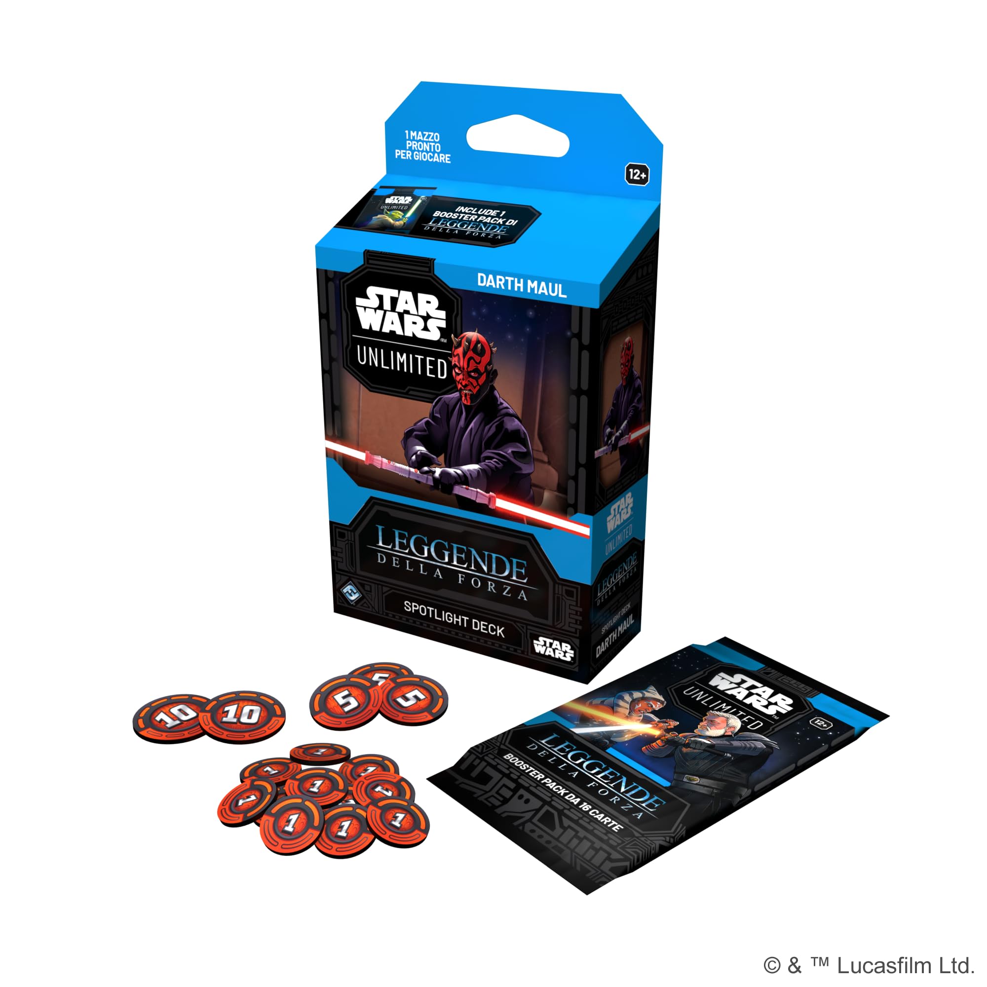Asmodee FFG Star Wars: Unlimited Legends of Force Trading Card Game -  Spotlight Deck Darth Maul - Exclusive Cards - Ages 12+ for 2 Players