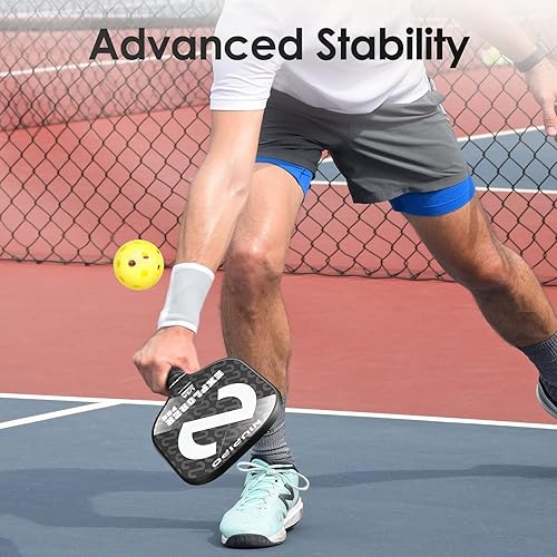 Miniatura 7 de niupipo Juego de 241 palas de pickleball aprobadas por USAPA, raquetas de pickleball de fibra de carbono de grafito, núcleo de panal de