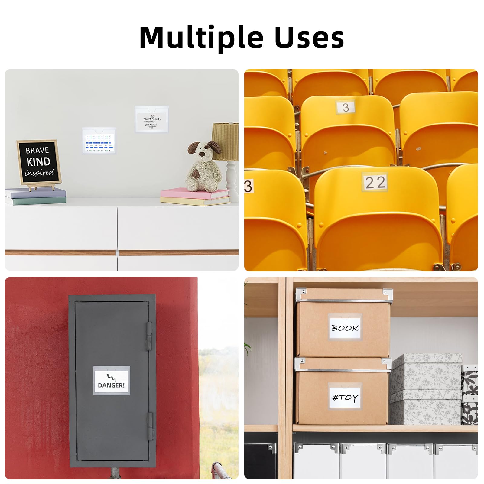 12 Pezzi Portabollo Auto Parabrezza - Porta Biglietti Trasparenti Per Documenti E Permessi