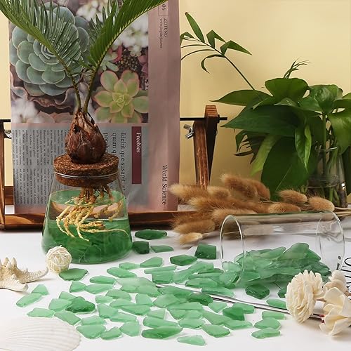 Miniatura 7 de Vidrio de mar para manualidades, piezas decorativas de vidrio de mar esmerilado, 16 onzas, relleno de jarrón, suministros de manualidades de