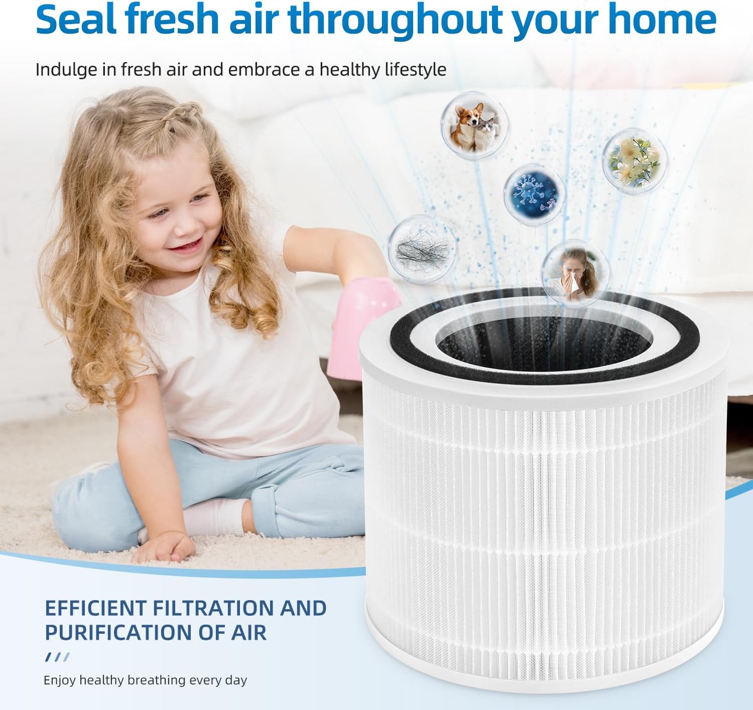 APF-H13 Filter Compatible with MaxLite AP215SF1/AP215SF2 Air Purifiers, H13 HEPA Activated Carbon 3-Stage Filtration 2-Pack - Image 5