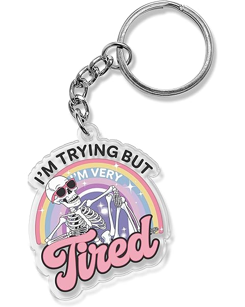 QUINNIAN Funny Keychain 2 Inches Adult Sarcastic, Humor Animal Acrylic Material, Key Ring Accessories