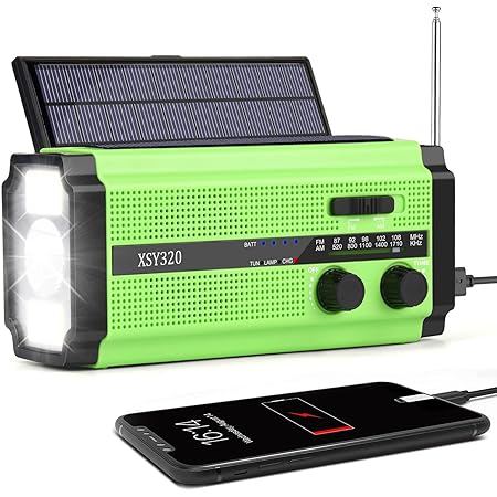 Nigecue Solar Notfallradio 20000mAh - Mit Kurbel, Taschenlampe & Powerbank