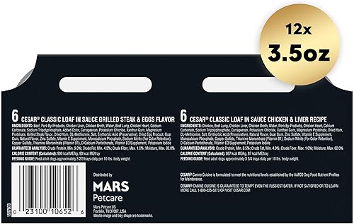 Miniatura 55 de CESAR - Comida húmeda y clásica para perros en un paquete variado de trocitos en salsa de receta de carne de res, filete miñón, pollo a la parrilla