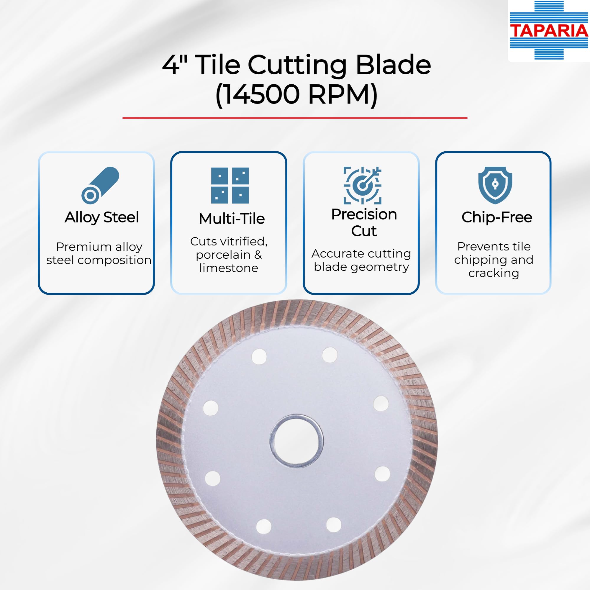 Taparia 4", Tile Cutter Blade, Turbo Cut (Tbtg 4) 1