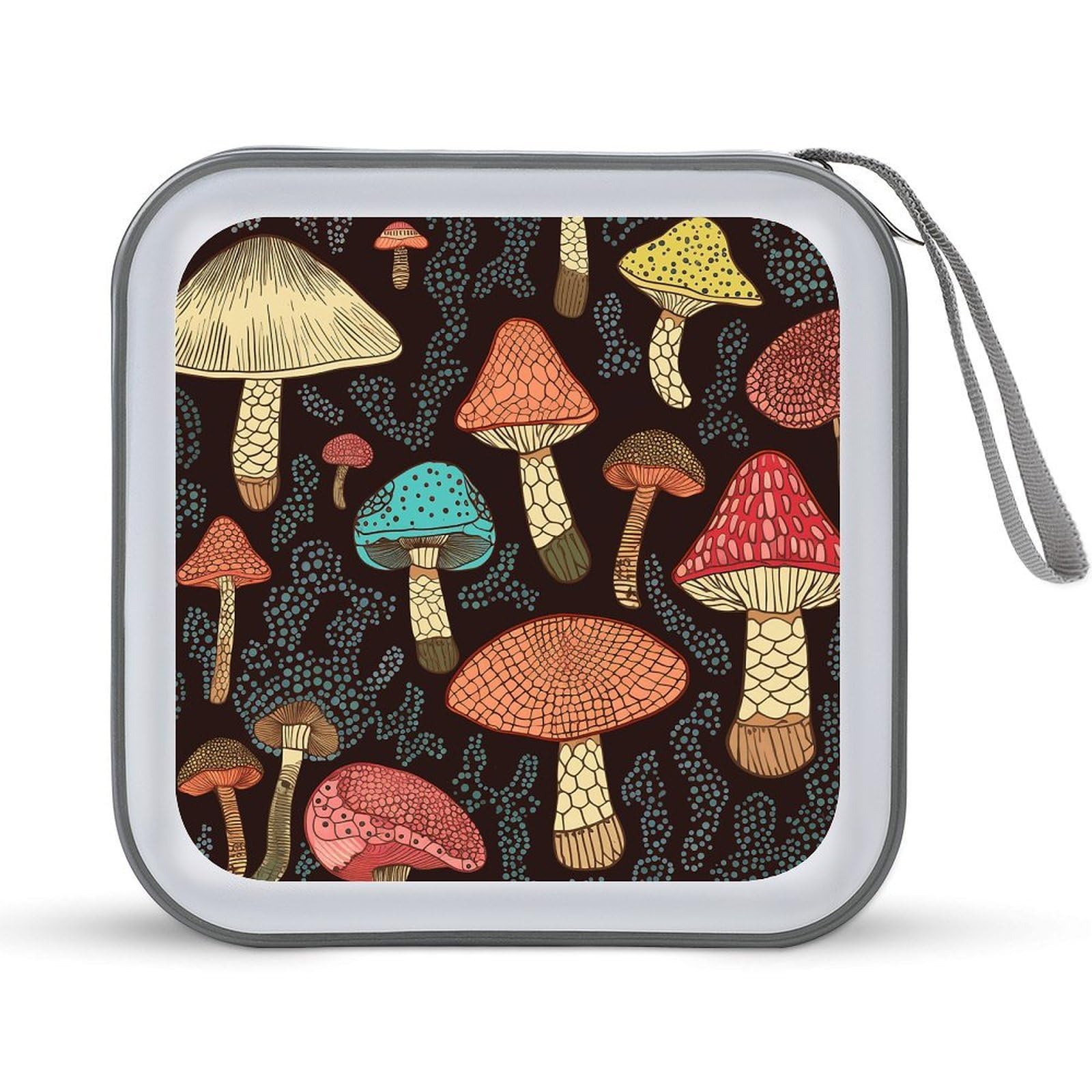 Funda de CD con forma de hongo y capacidad para 40 discos con cremallera