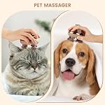 Massager scalp pour femmes hommes Pet plastique imperméable Rechargeable Facile à utiliser Silicone Shampooing pinceau pour l'enlèvement des pellicules Massage de croissance des cheveux Idéal Cadeau Choix-or 3.4 x 3.4 x 2.5