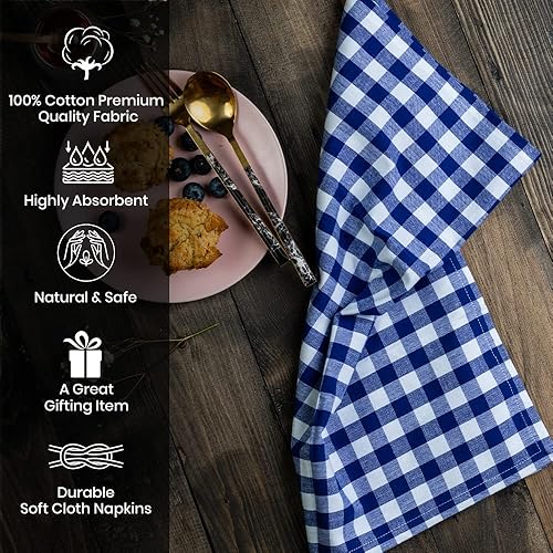 Miniatura 2 de Candy Cottons Servilletas de cena 100% algodón naranja (paquete de 12-18 x 18 pulgadas), servilletas de algodón suaves y cómodas, servilletas