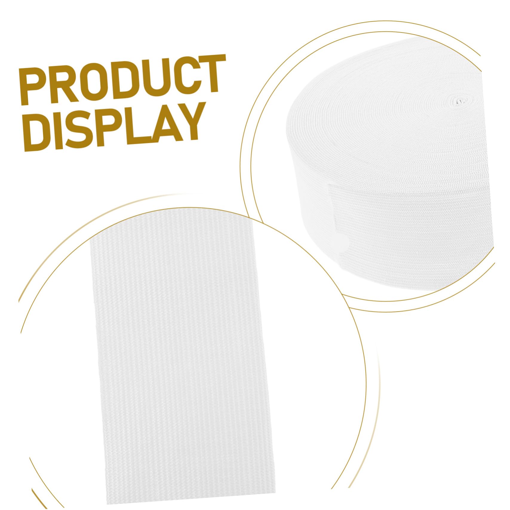 SHINEOFI Banda Elástica de Costura de Color Claro de Elástico Grueso Plano para Coser Cinturillas Mangas y Prendas Proyectos de Bricolaje