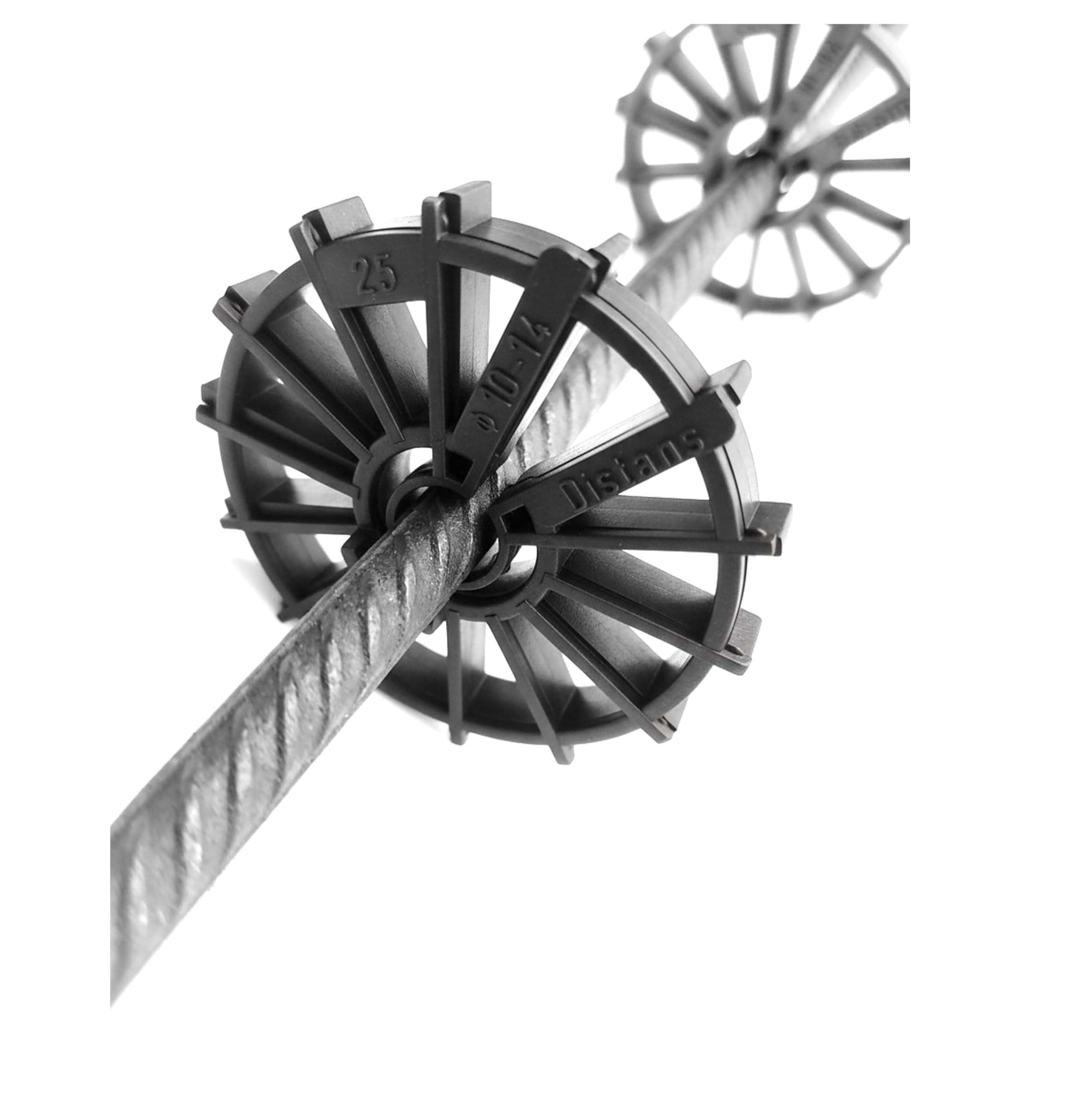 Ringabstandshalter 25 mm 200 Stk. Abstandshalter für Beton Bewehrung Senkrechte Sternchenabstandhalter Keilen