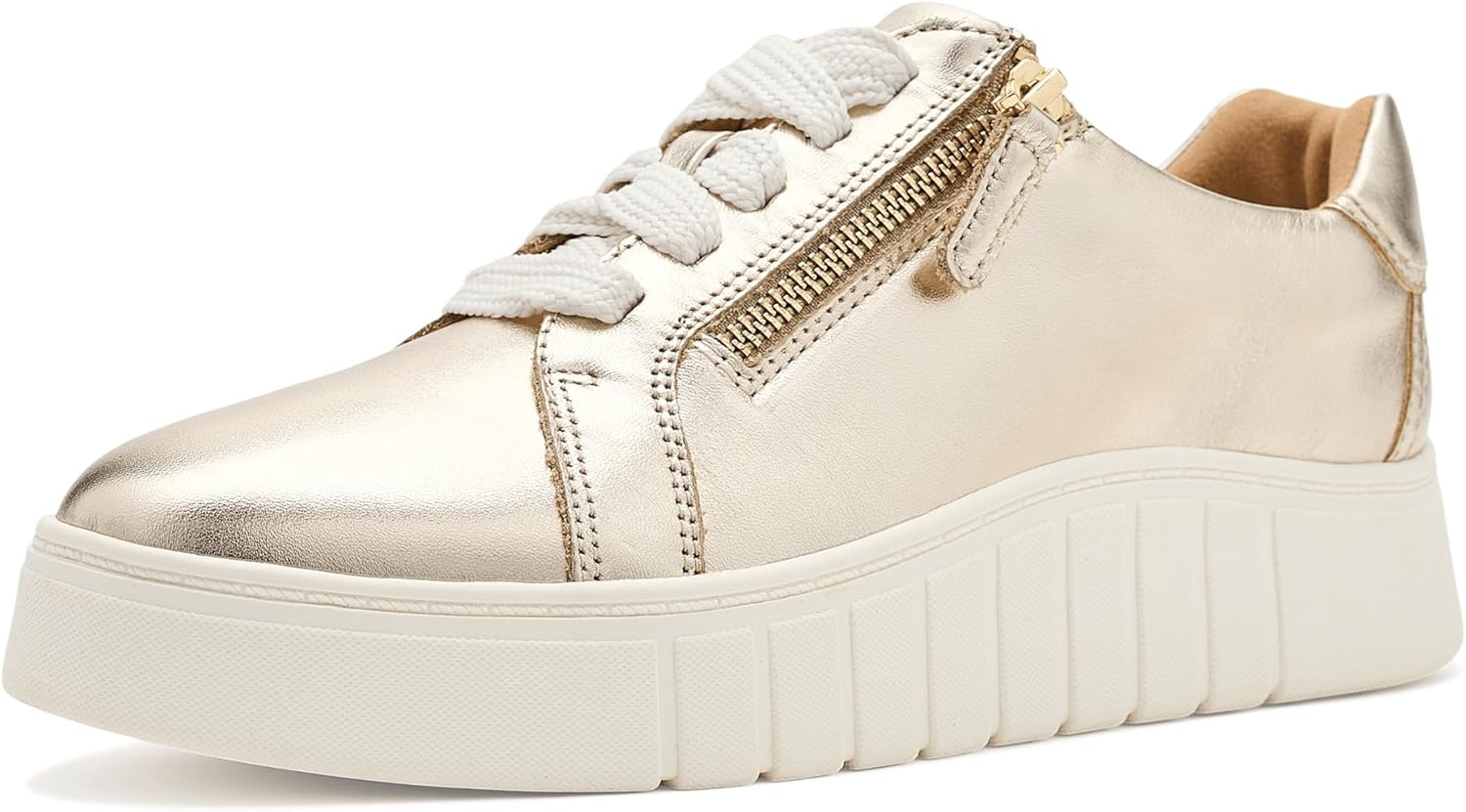 Clarks Women's Mykah Joy Gold Leather Medium 6