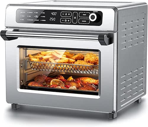 25QT Air Fryer Toaster Oven Combo, 12-in-1 Large Convection Airfryer