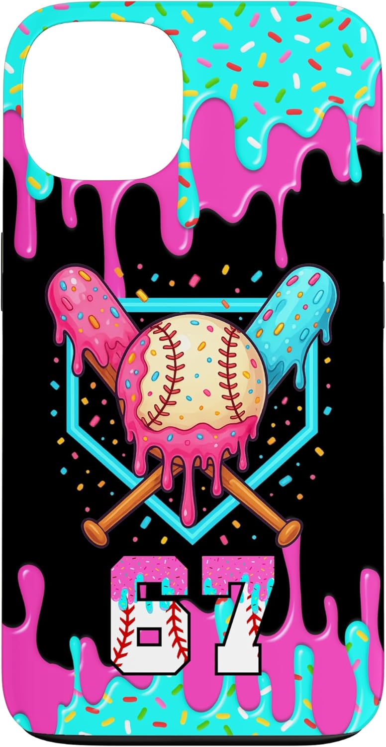 Baseball Gifts Boys 8-12 Ice Cream Drip Baseball 67 Phone Case for iPhone 11