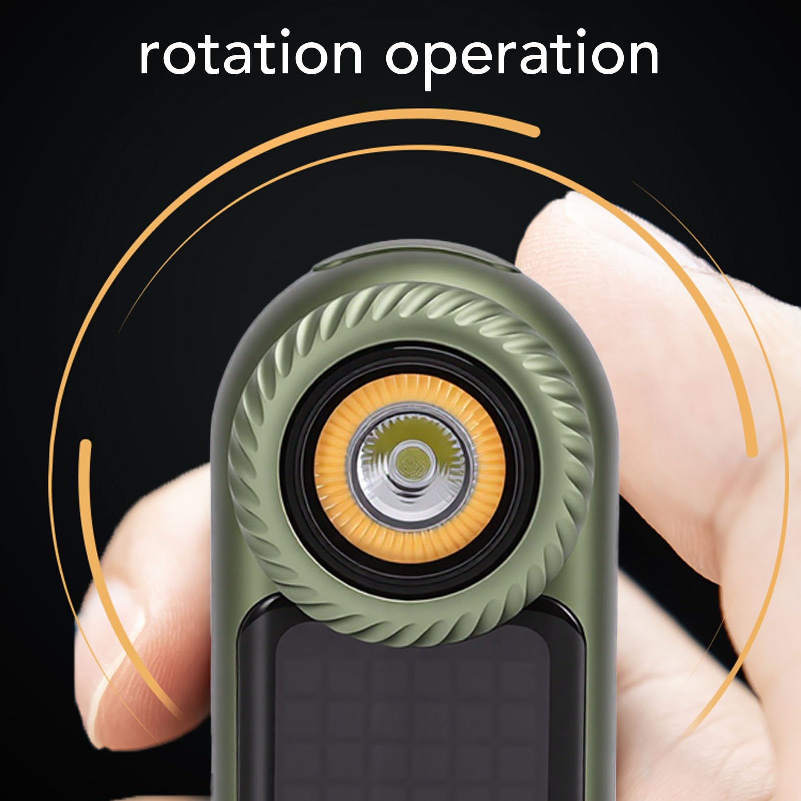 Cuifati Torcia EDC, OD Green USB C Ricaricabile Piccola Torcia LED con RGB Display Giochi Interattivi Luminosità Morsetto Posteriore Regolabile per Viaggio su Strada