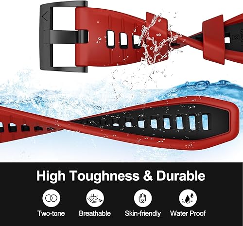 Miniatura 3 de MYSNBKN Compatible with Fenix 7 Band,22mm Easy-fit Silicone Watch Strap Wristbands Replacement for Garmin Fenix 5Fenix 5 PlusFenix 6Fenix 6 ProFenix