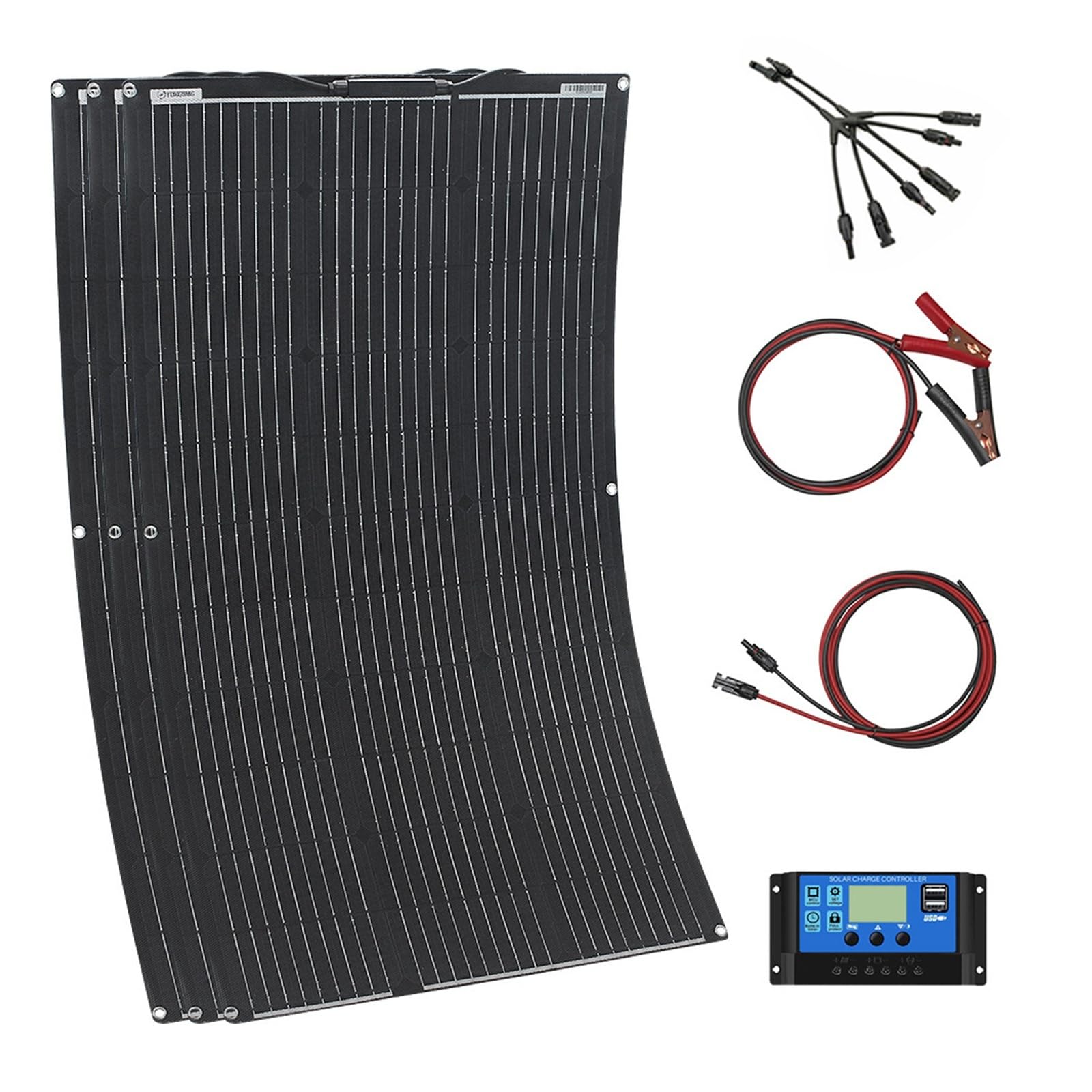 Solar Panel 18v 100w 200w 300w 400w Flexible Durable Waterproof Monocrystalline Solar Cell(300w Solar System)