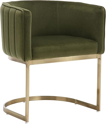 Miniatura 53 de Juego de 2 sillas de comedor modernas de terciopelo contemporáneas para cocina y comedor con brazos, sillas tapizadas de barril con marco de metal