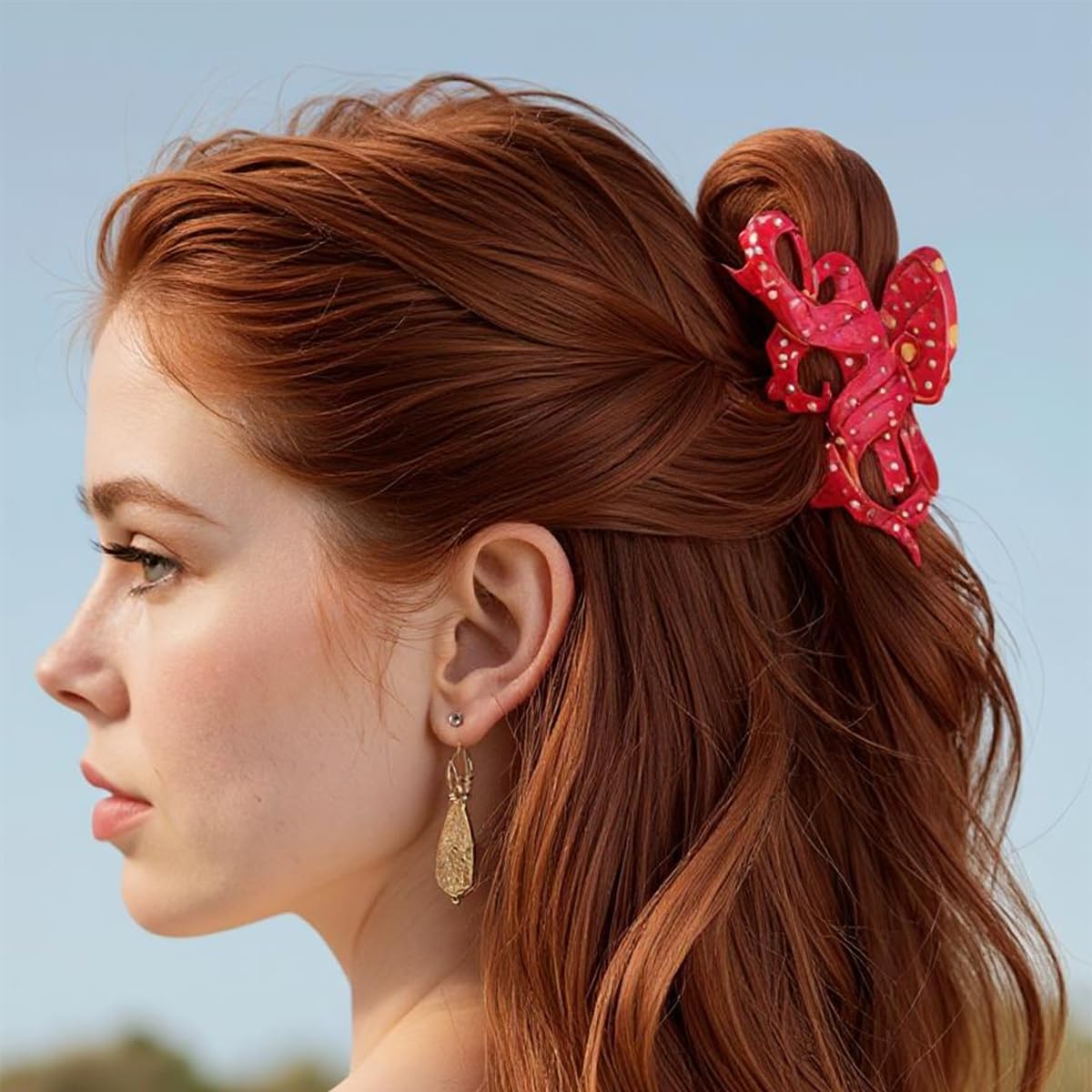 unique hair clips：ocean animal octopus claw clips for women，novelty hair claw，acetate funky hair clips，fun claw clips for thick hair image 3