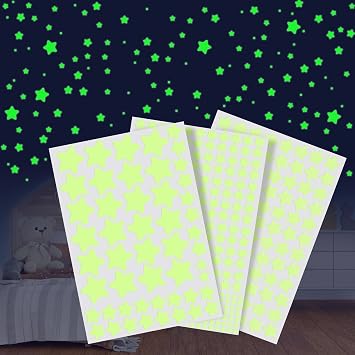 452 Pegatinas de Estrellas Brillantes en la Oscuridad, Luminosas Adhesivos para Techo y Pared, Decoraci n de Cielo Estrellado para Dormitorio Infantil Ni os y Ni as