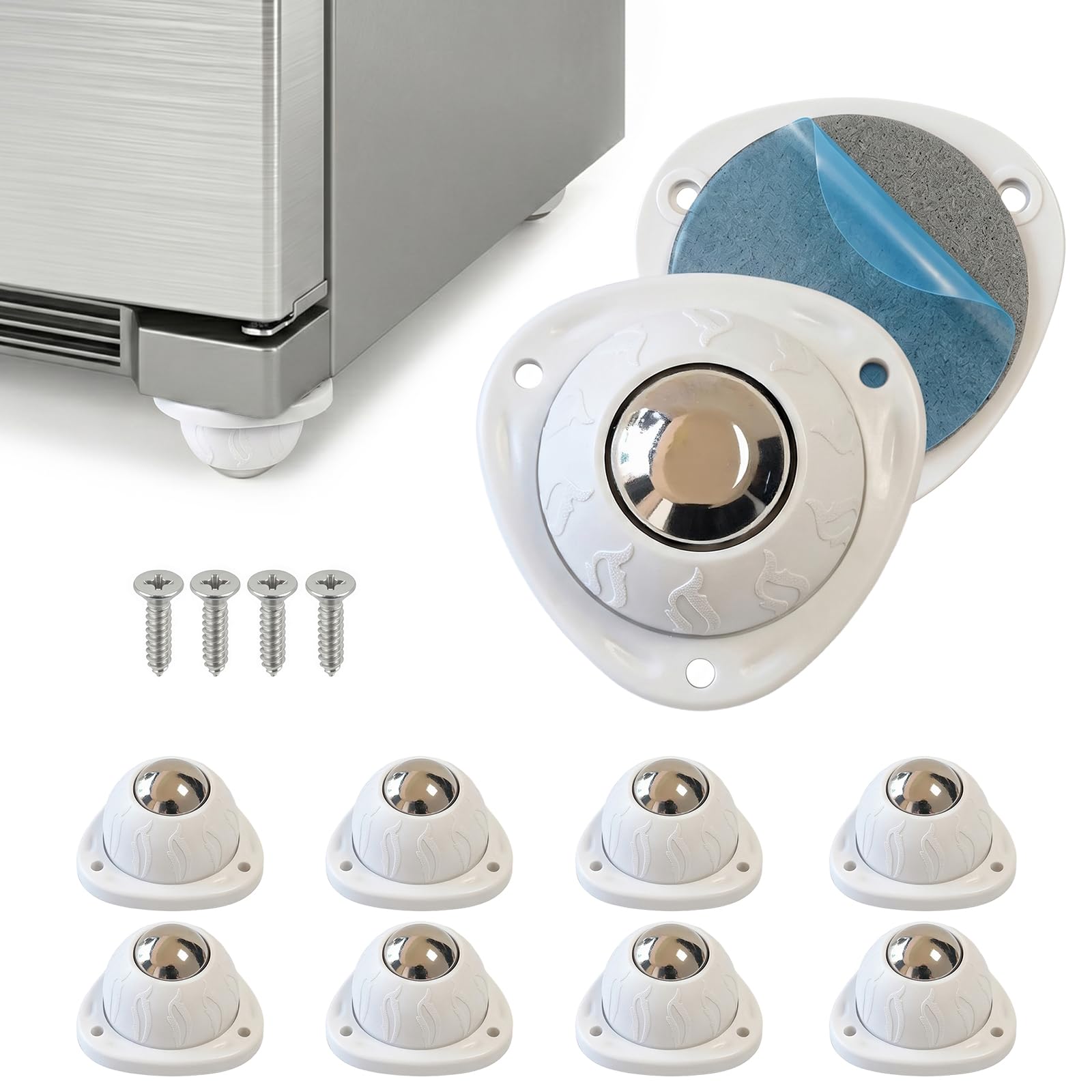 Self Adhesive Caster Wheels - 4 Pack -10