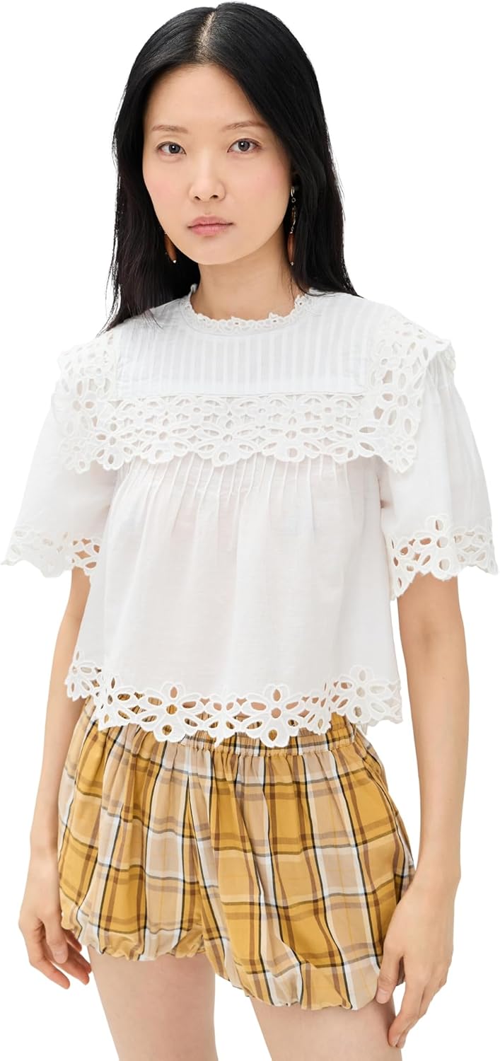 Sea Women's Leila Eyelet Short Sleeve Top